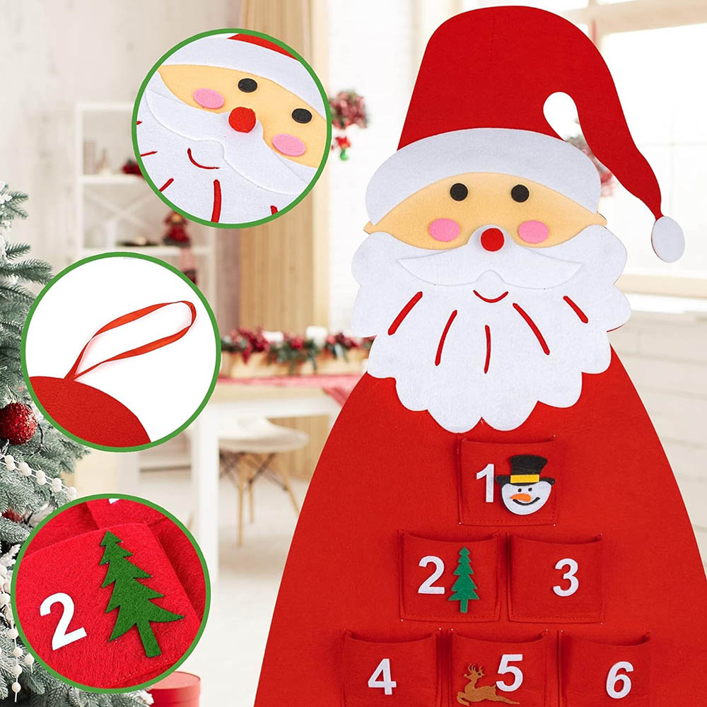 Highland Santa Claus Christmas Advent Calendar - 114.3 x 43 cm