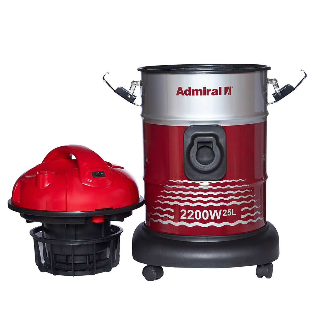 Admiral - Drum Vacuum Cleaner - Red - 25 L - 2200 W