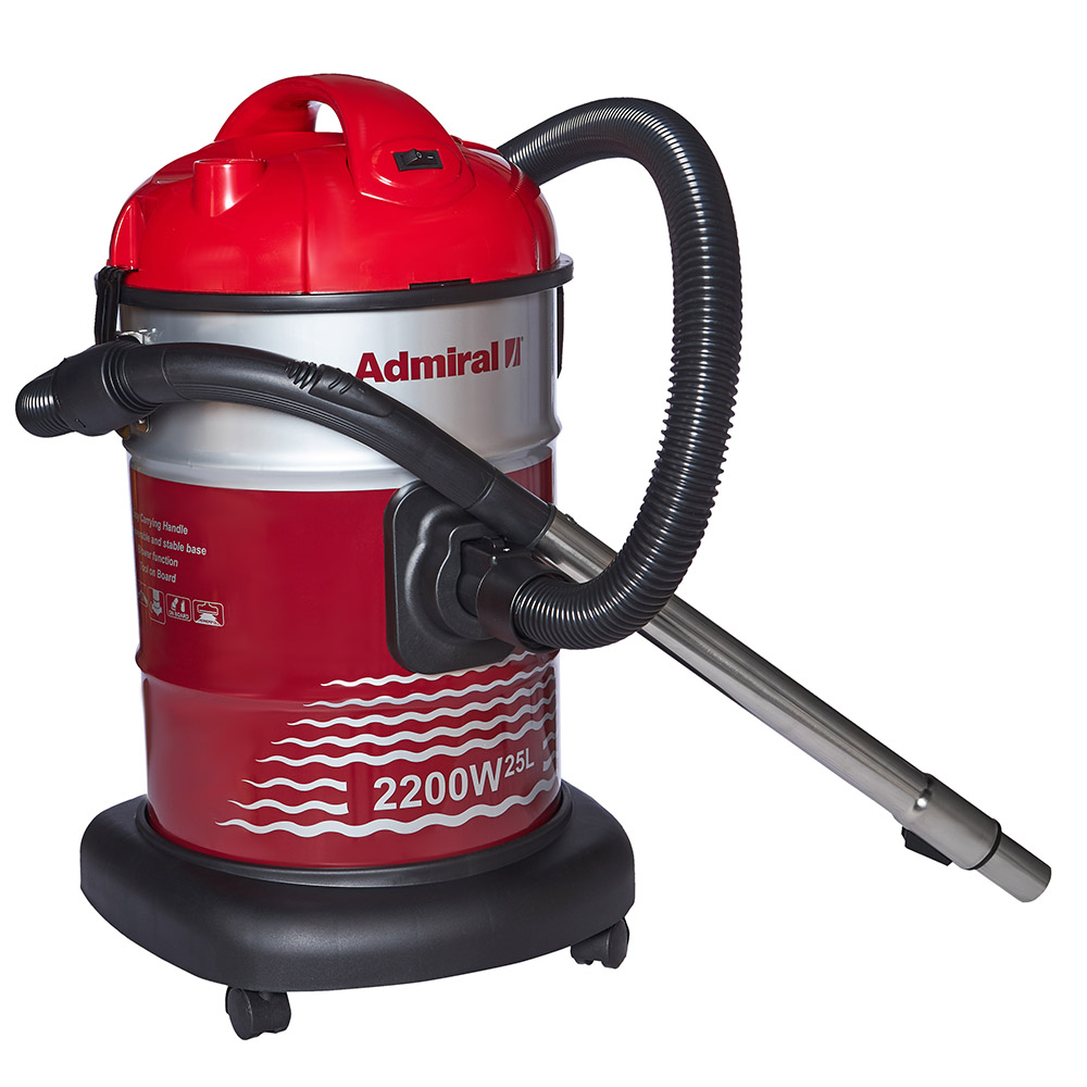Admiral - Drum Vacuum Cleaner - Red - 25 L - 2200 W
