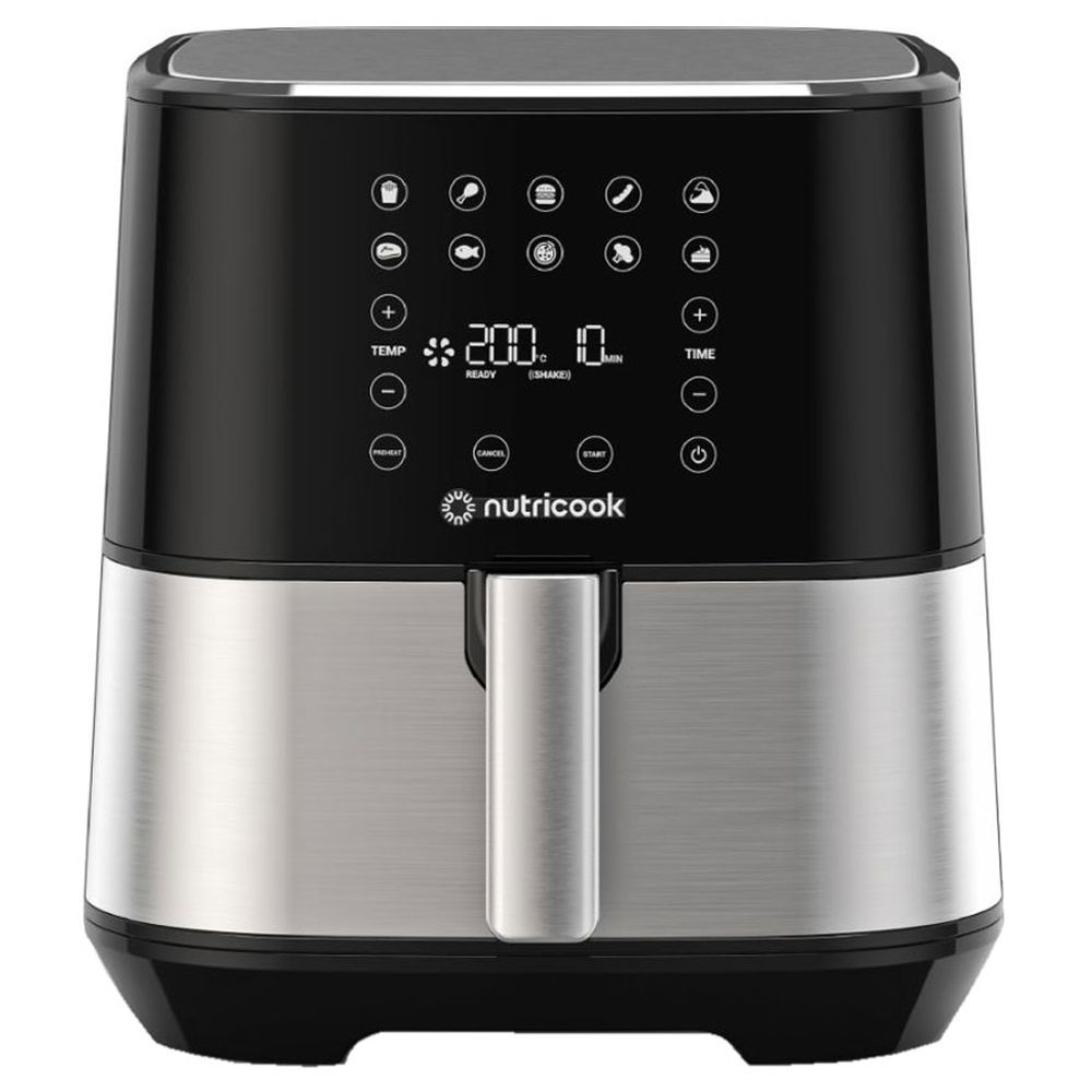 نيوتري كوك مقلاة هوائية2 5 5 لتر 1700 واط أسود فضي