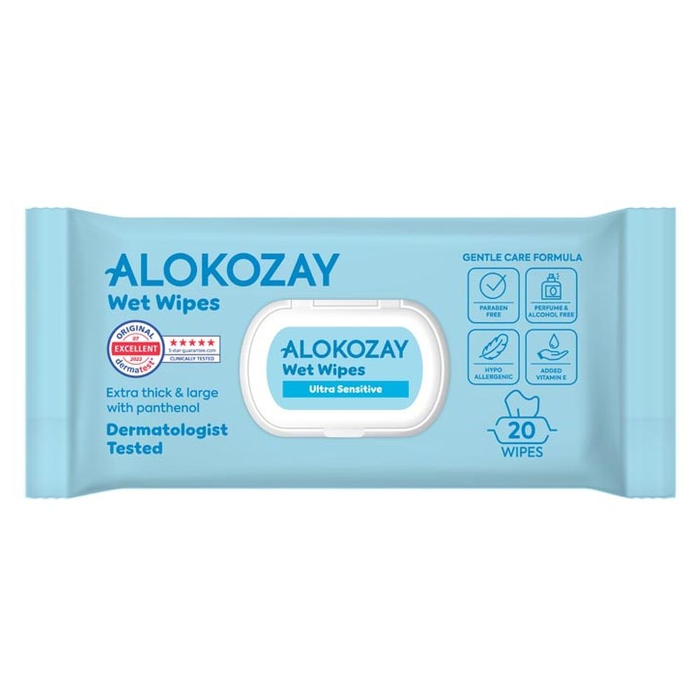 Alokozay Baby Wet Wipes - Ultra-Sensitive - Without Perfume - 20s