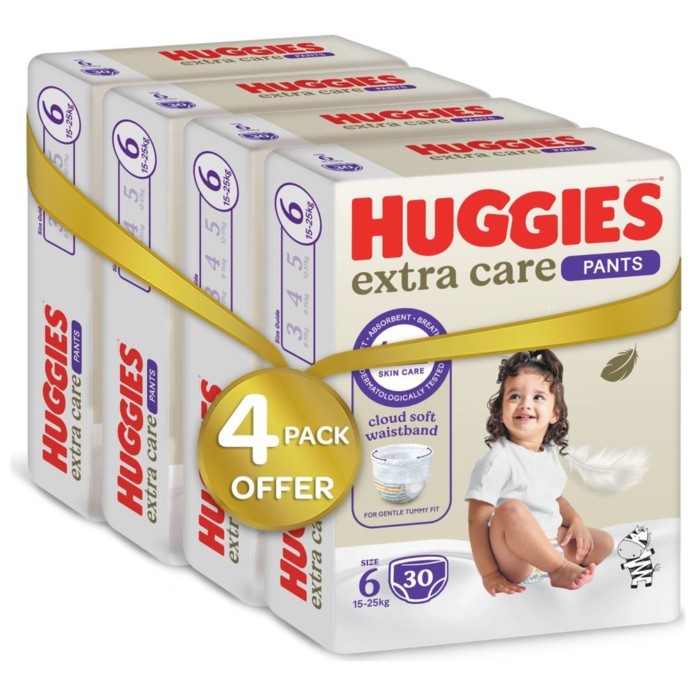 Huggies Extra Care Culottes, Size 6, 15-25 kg, Super Mega Pack, 120 Diaper Pants