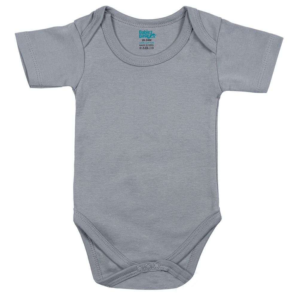 Babies Basic - 3pc-Set - Short Sleeves Bodysuit - Black/Navy