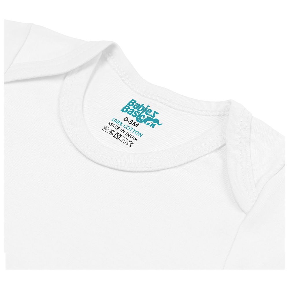 Babies Basic - 3pc-Set - Cotton Long Sleeves Bodysuit - White
