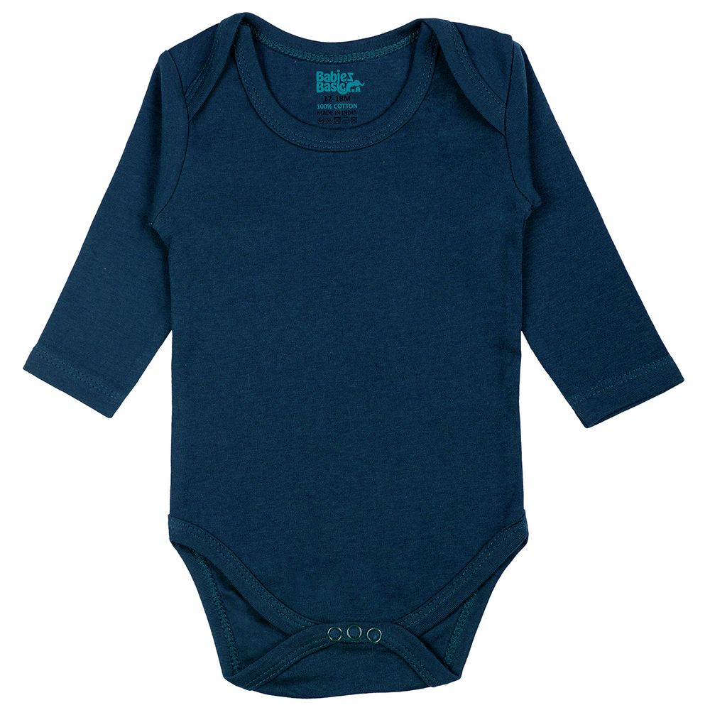 Babies Basic - 3pc-Set - Long Sleeves Bodysuit - Black/Navy