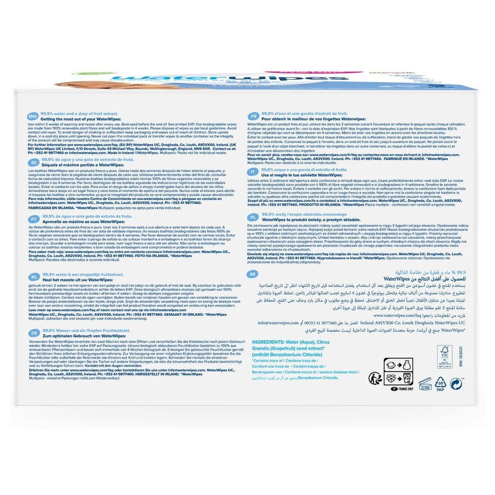 WaterWipes Original Baby Wipes Pack of 18 - 1080pcs