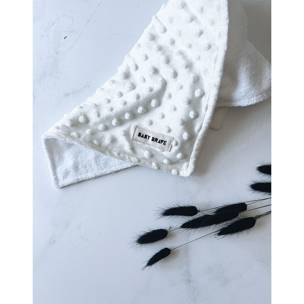 Baby Brave - Soft As A Baby Burp Cloth - White