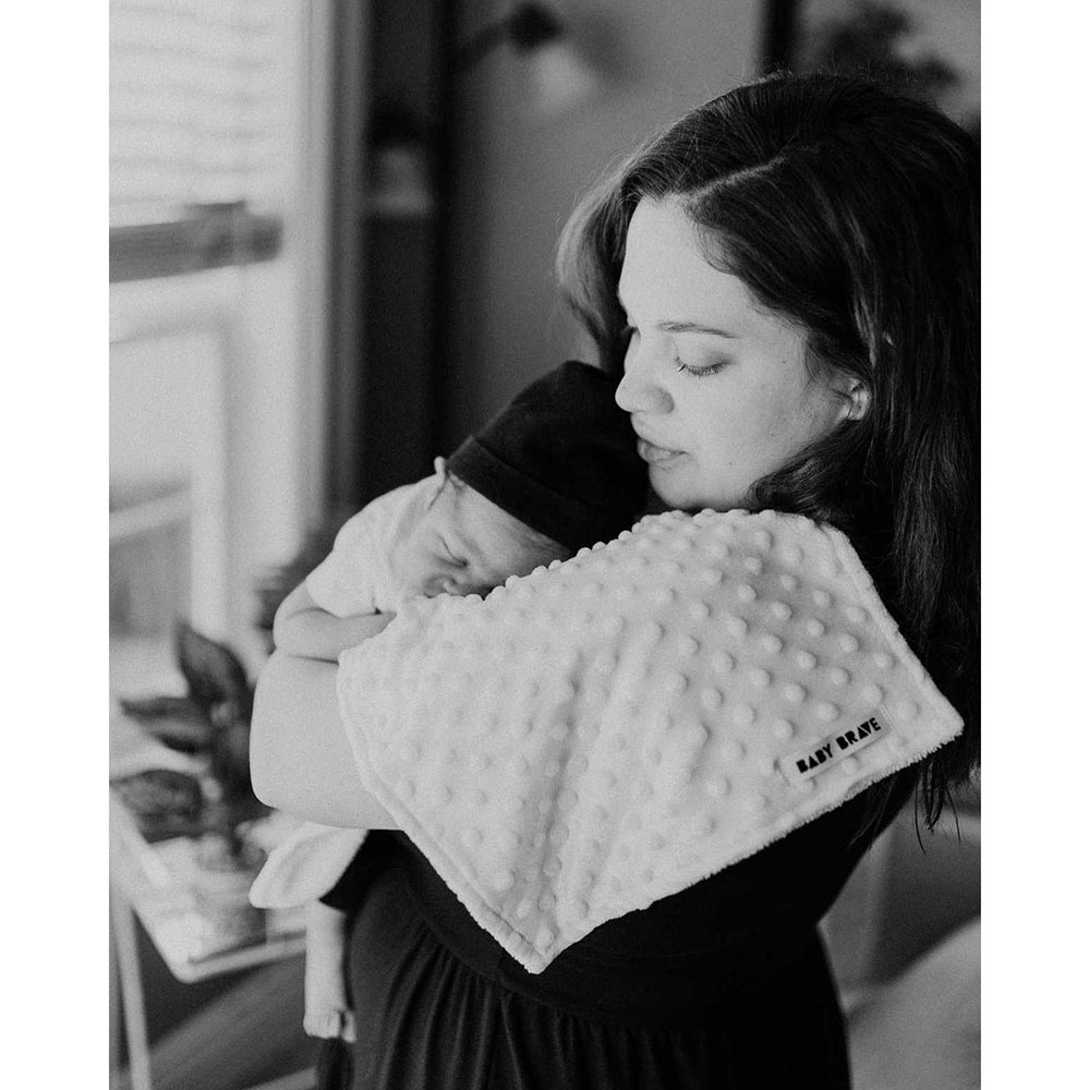 Baby Brave - Soft As A Baby Burp Cloth - White