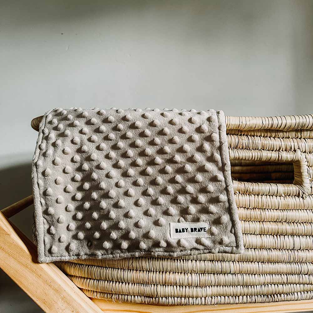 Baby Brave - Soft As A Baby Burp Cloth - Stone