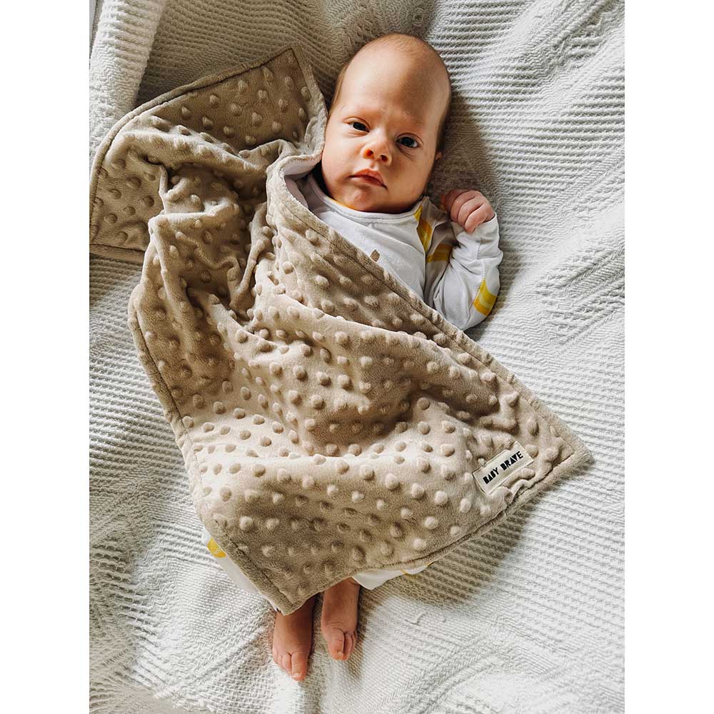 Baby Brave - Soft As A Baby Burp Cloth - Stone