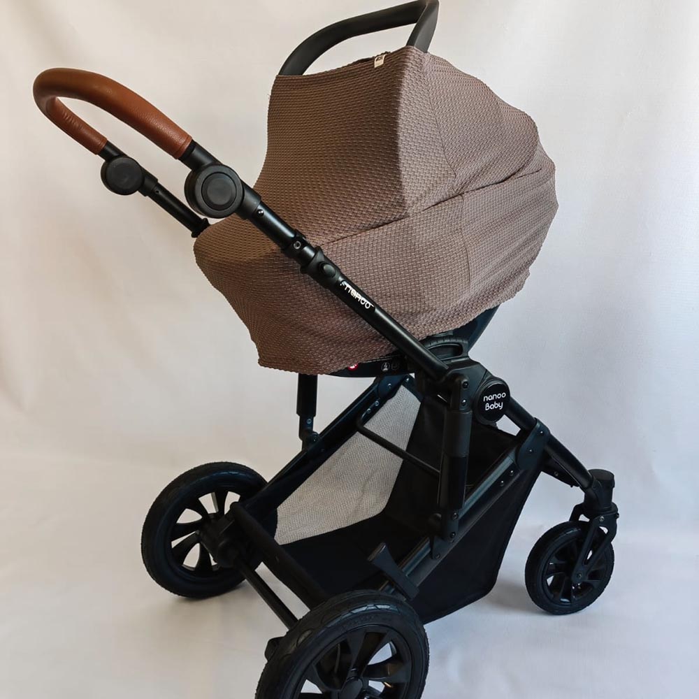 Baby Brave - 3-In-1 Multi-Purpose Baby Carseat Cover - Brown