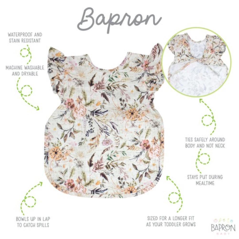 BapronBaby Feeding Bib - Delilah Floral Flutter