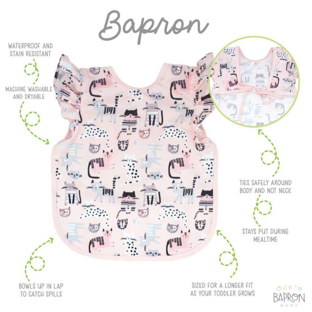 Bapronbaby - Baby Feeding Bib - Kitty Flutter