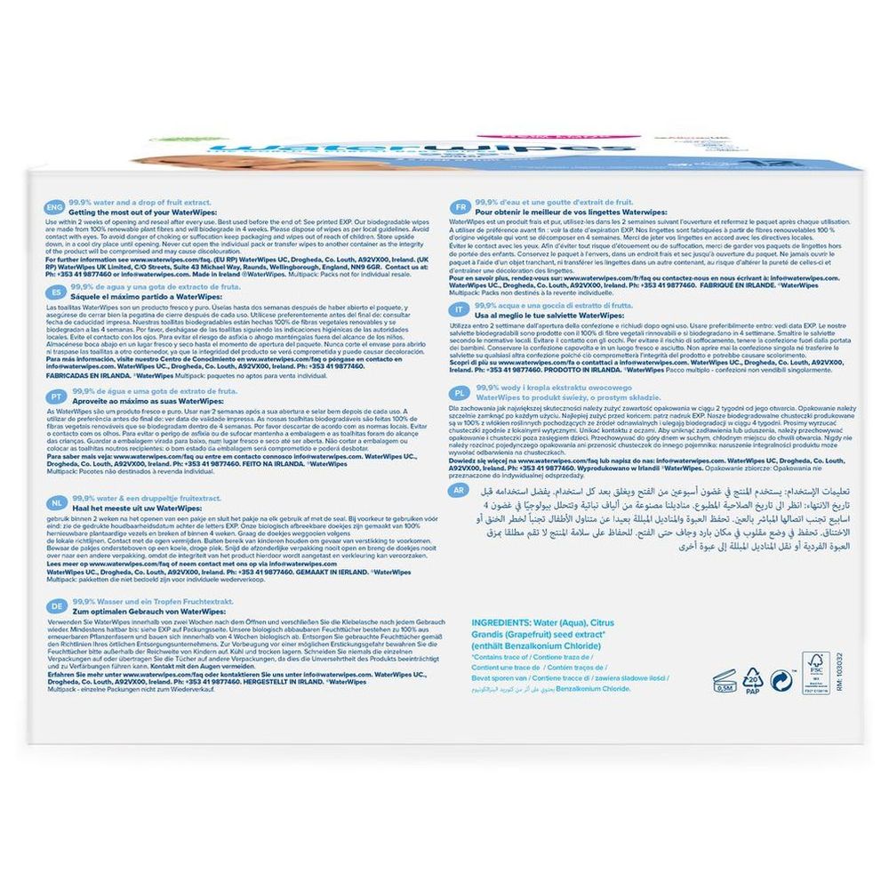 مناديل مبللة أصلية من ووتر وايبس - عبوة من 720 منديلًا