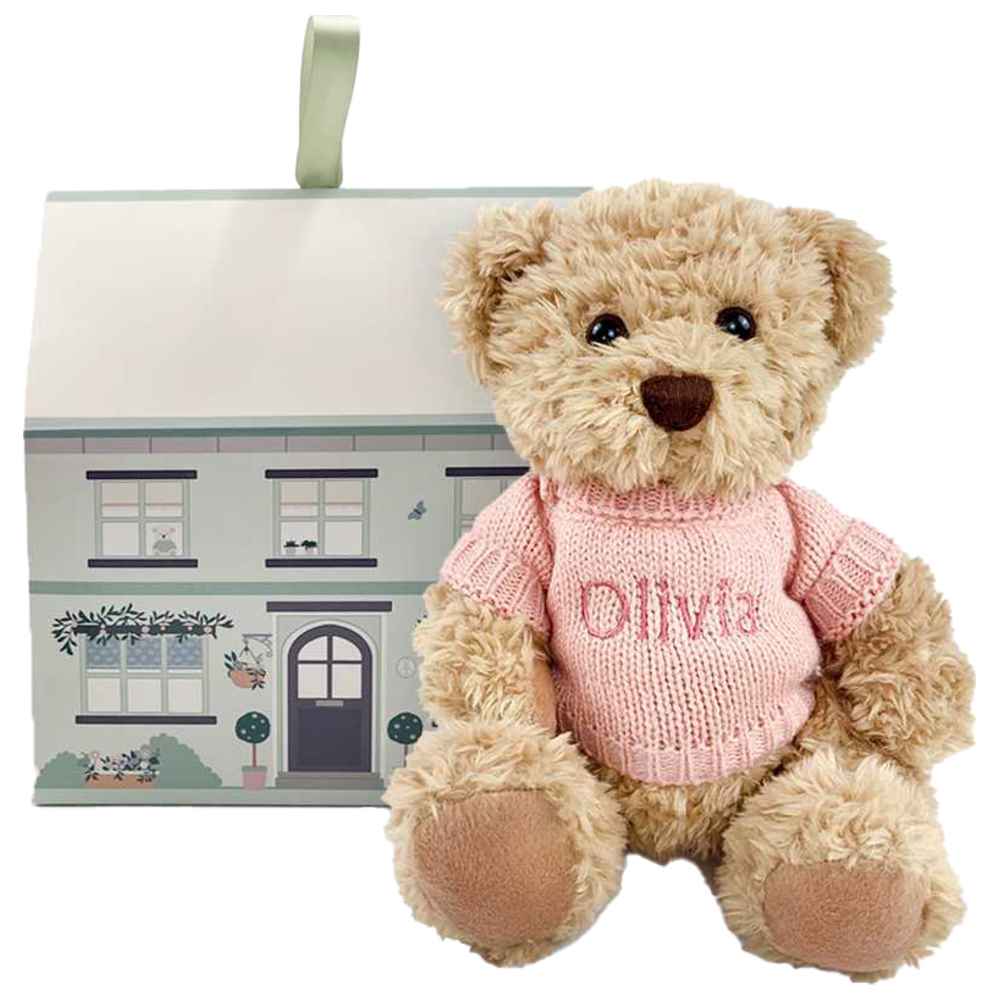 Babyblooms - Personalised Bertie Bear - Pink