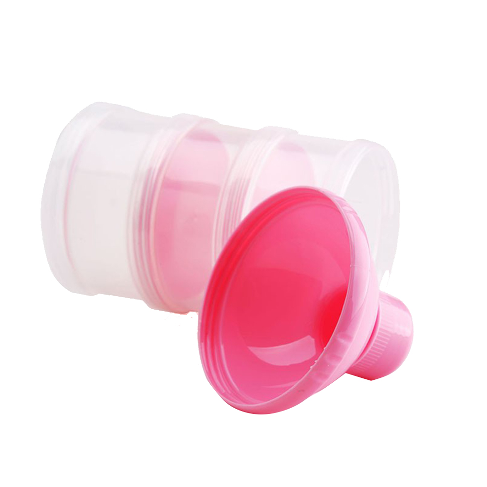 بلو بيرد- حافظة حليب الأطفال 3 طبقات- زهري