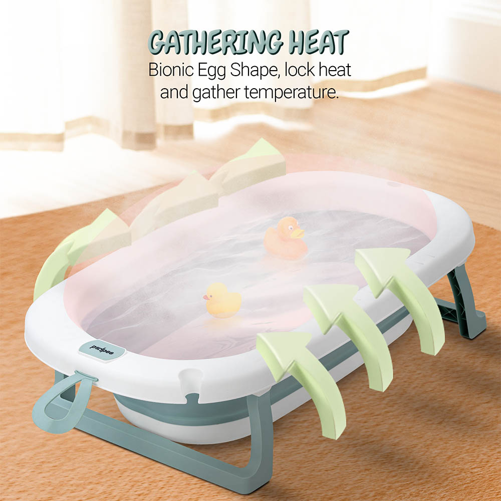 بايبي - حوض استحمام مواليد قابل للطي - أخضر