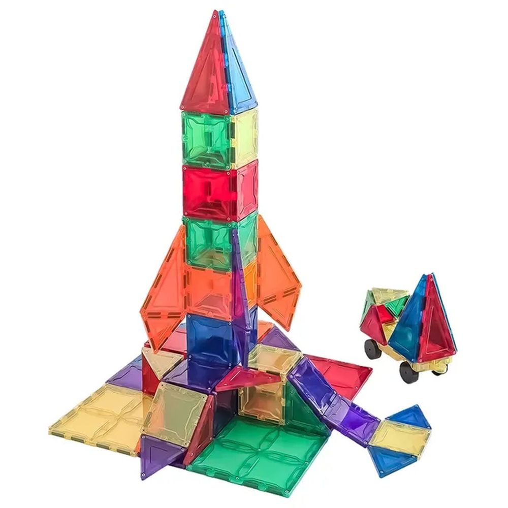 سمبلي ماجز - مجموعة مكعبات مغناطيسية ستارت أب - 100 قطعة مع كتل مغناطيسية - 12 قطعة