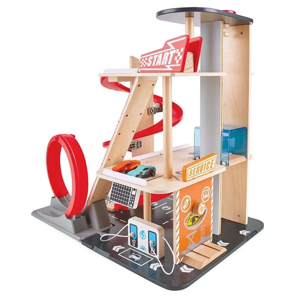 Hape Gearhead Stunt Garage - Parking Garage