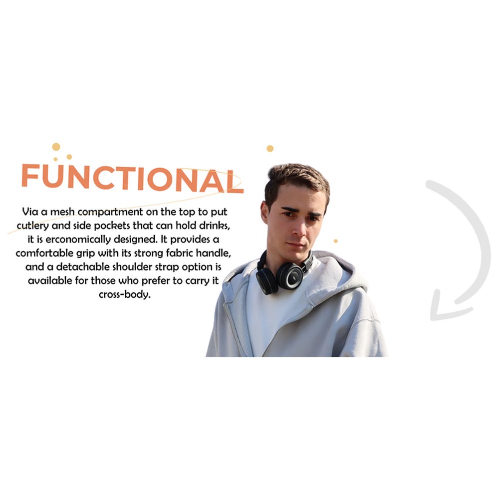 Biggdesign - Heat Insulated Cooler Lunch Bag - 10 L - Grey