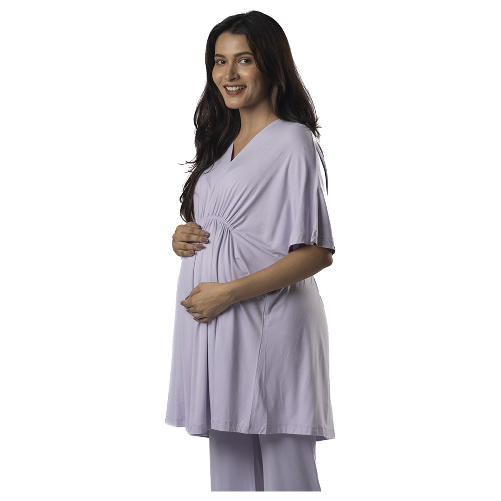 بلوك هوب - بلوزة قفطان حمل- ليلكي