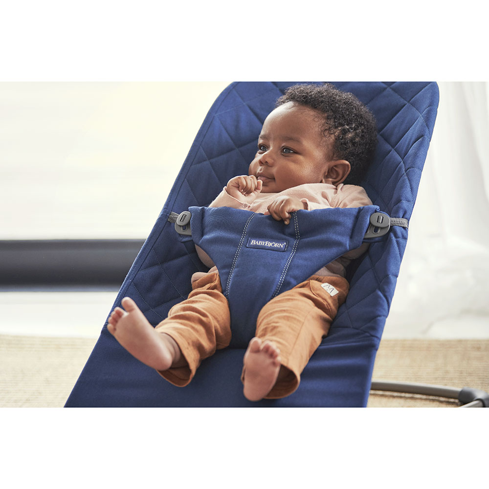 BABYBJORN - Bouncer Bliss Cotton - Midnight Blue