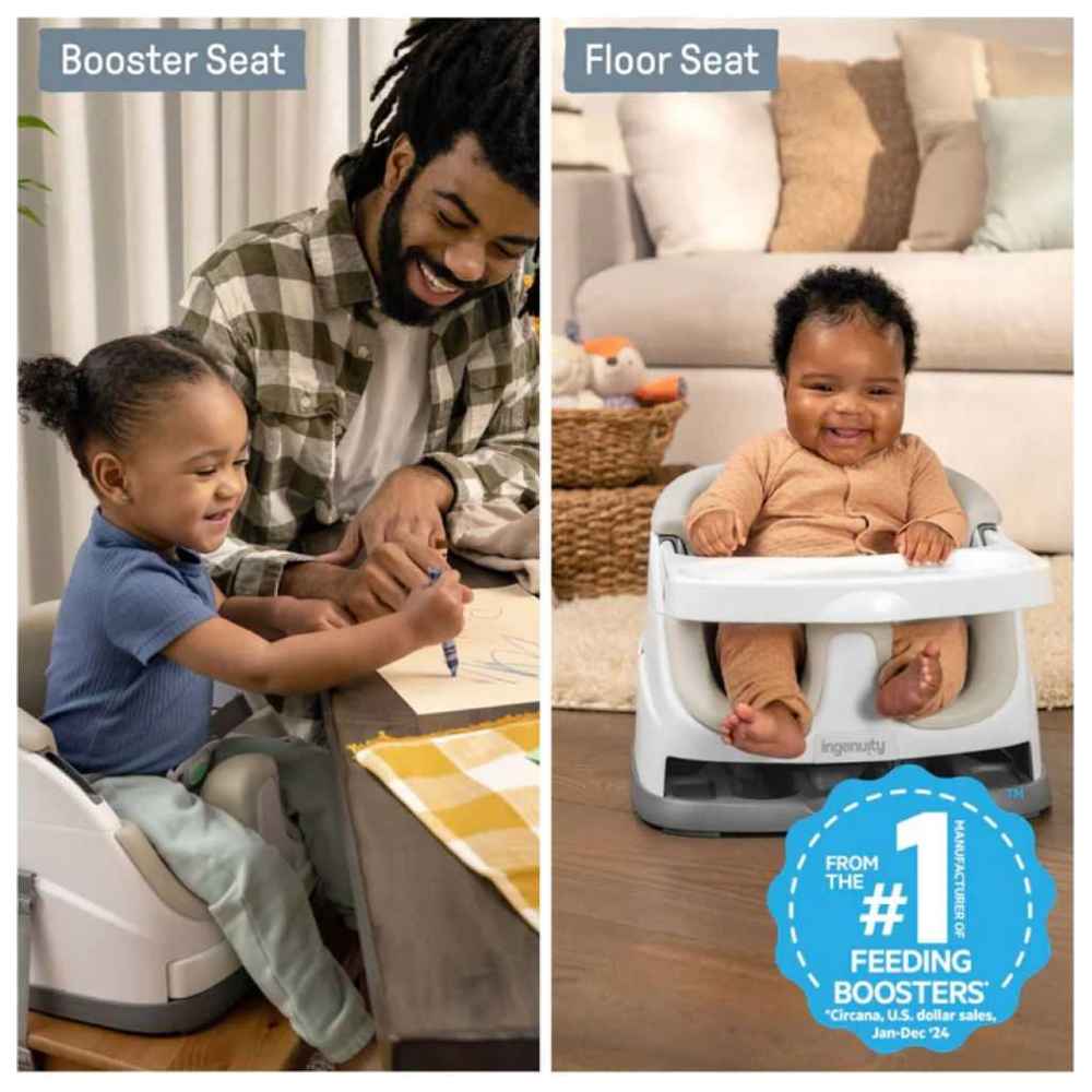 Ingenuity Baby Base 2 in 1 Booster Seat - Cashmere