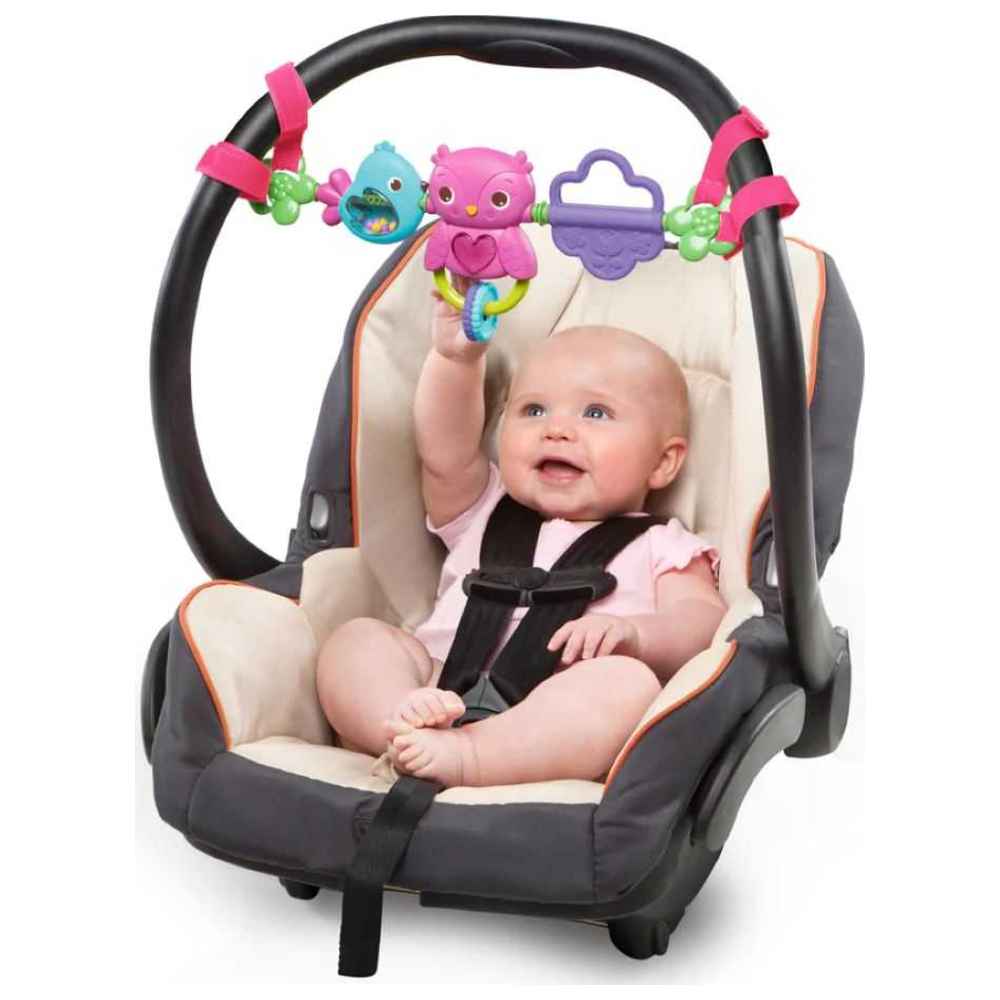 برايت ستارتس - قوس ألعاب كرسي السيارة الأطفال - طيور - أسود