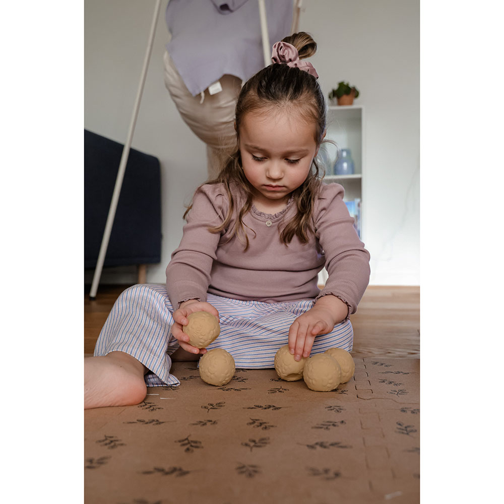 ناتروبا - مجموعة كرات حسية للأقدام - أصفر - 2 قطعة