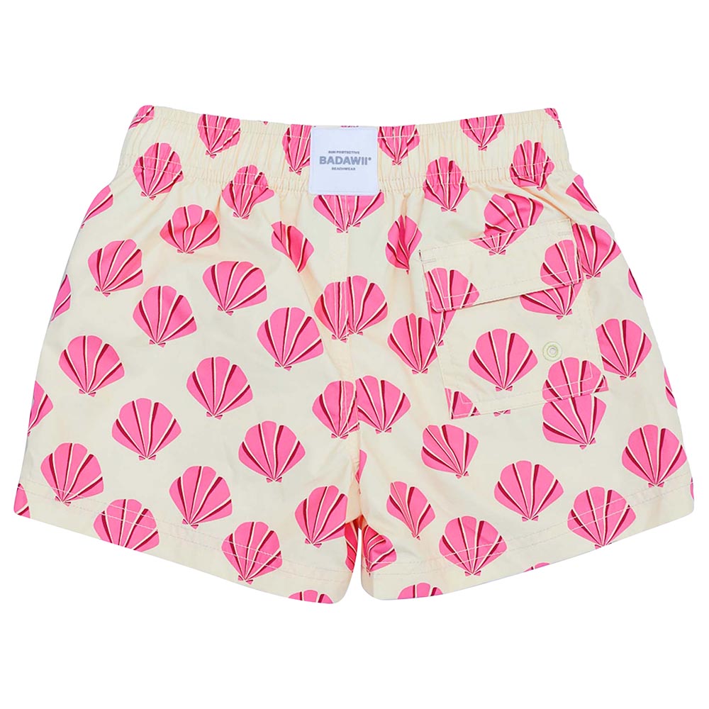Badawii Beachwear - Boy Swim Short Beach Shells - Sunny Yellow