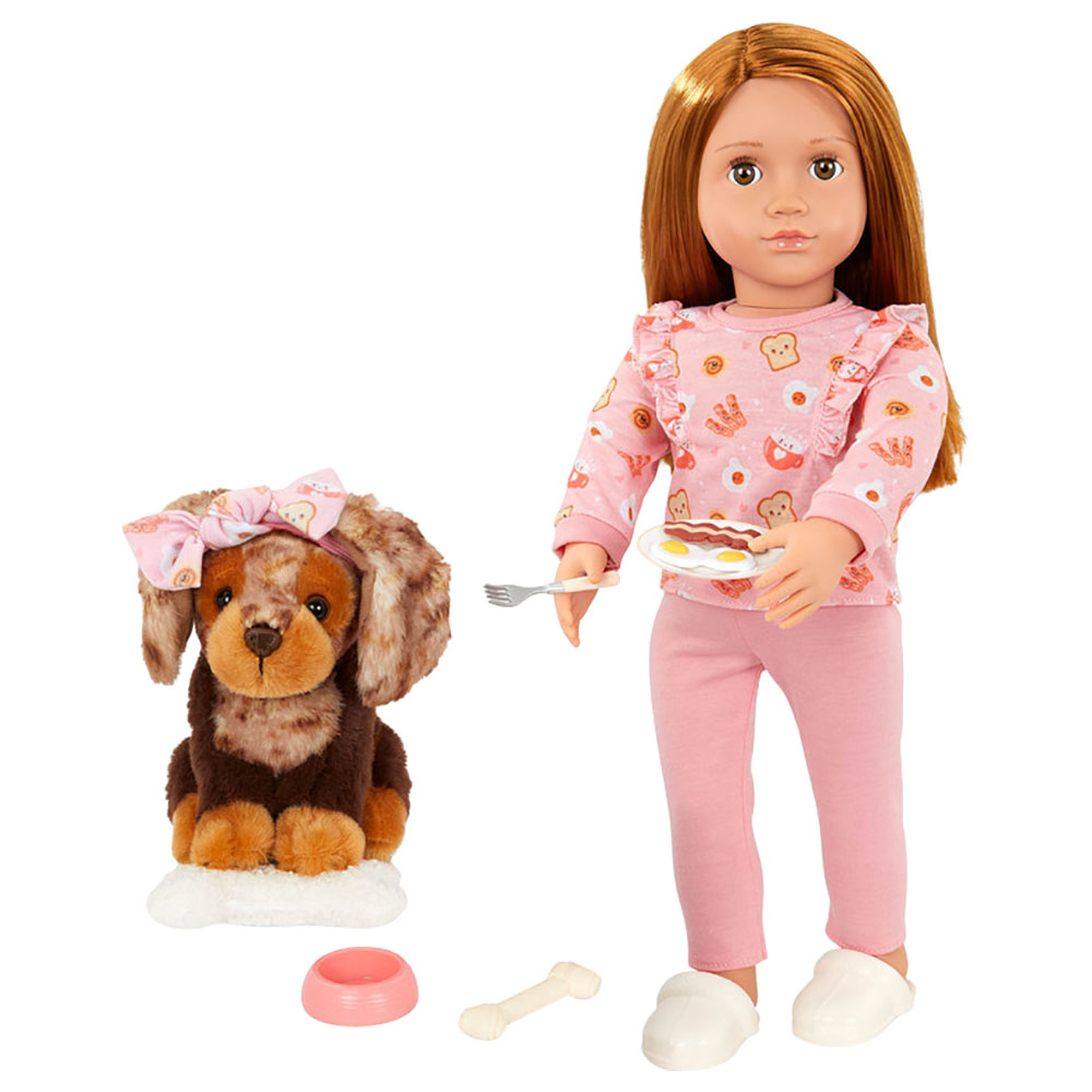 Our Generation - Claudia & Cinnamon Fashion Doll & Plush Dog Set - 18pcs