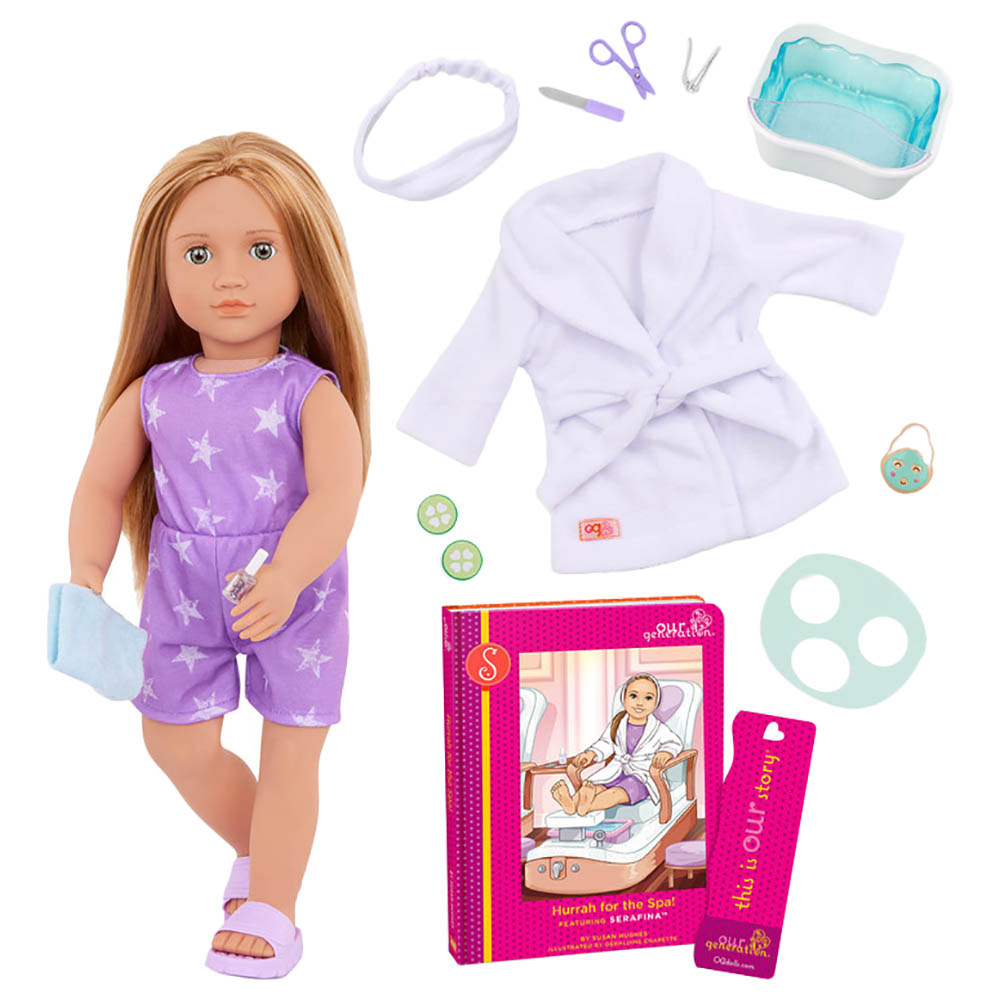 Our Generation - Serafina Fashion Doll & Storybook - 19pcs - 18-Inch