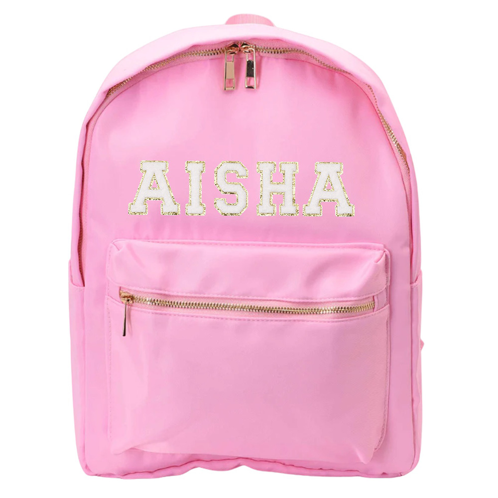 TheHappyTribe - Personalised Backpack - Baby Pink - 14.5-Inch/37cm