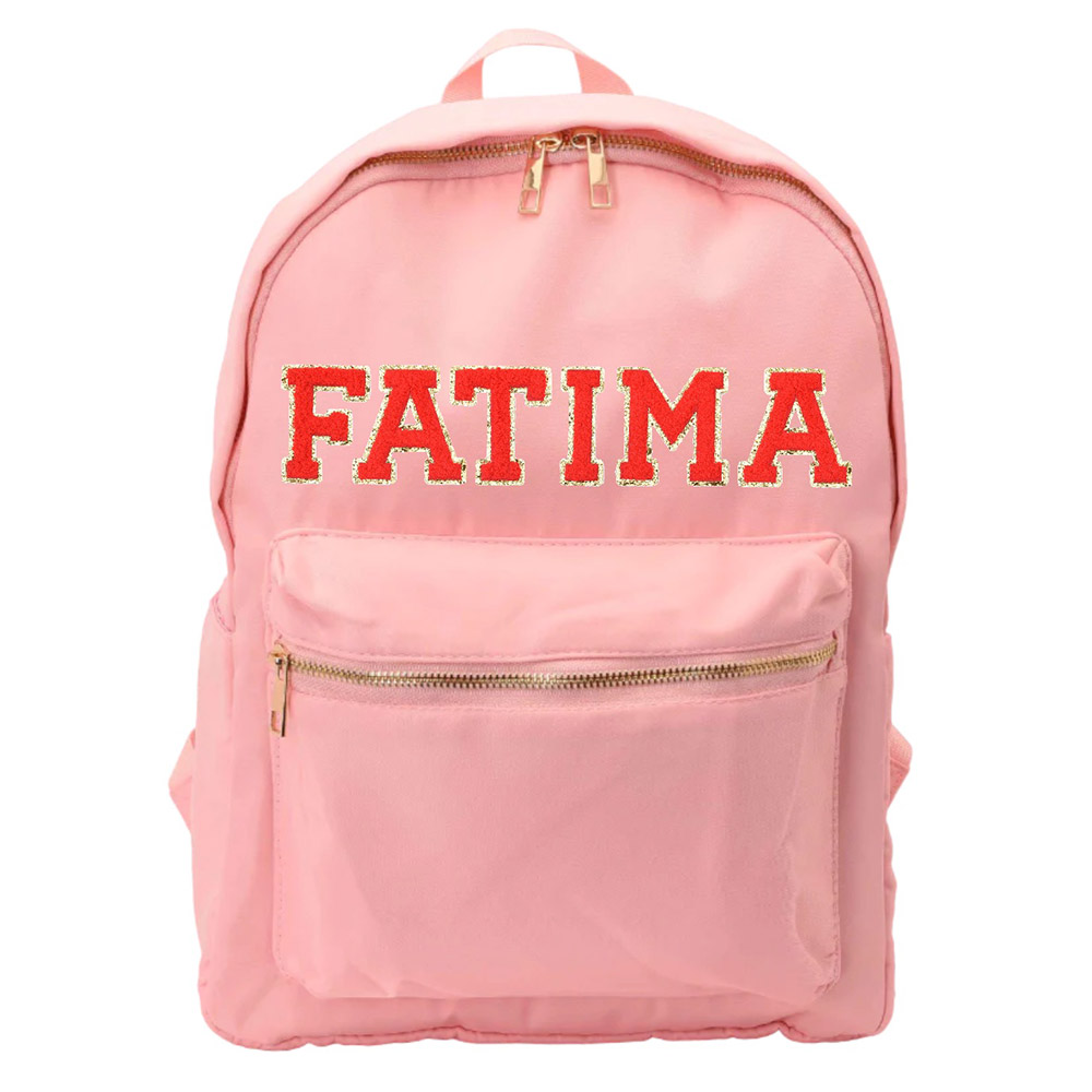 TheHappyTribe - Personalised Backpack - Peachy Pink - 14.5-Inch/37cm