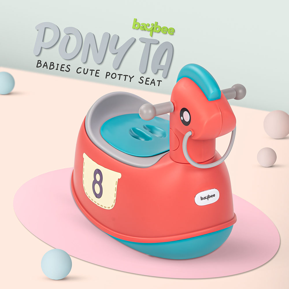 Baybee - Ponyta Baby Potty Seat For Kids With Closing Lid - Red