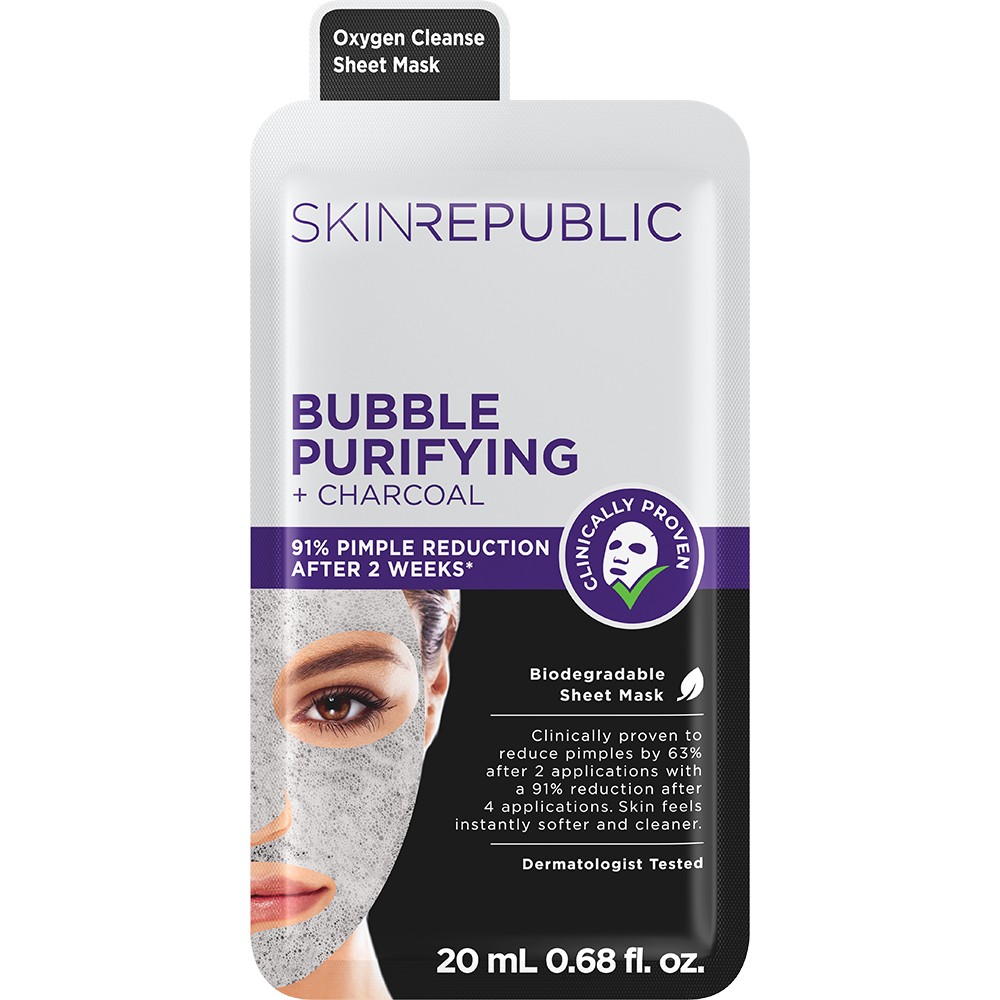 Skin Republic - Bubble Purifying + Charcoal Face Mask 20ml