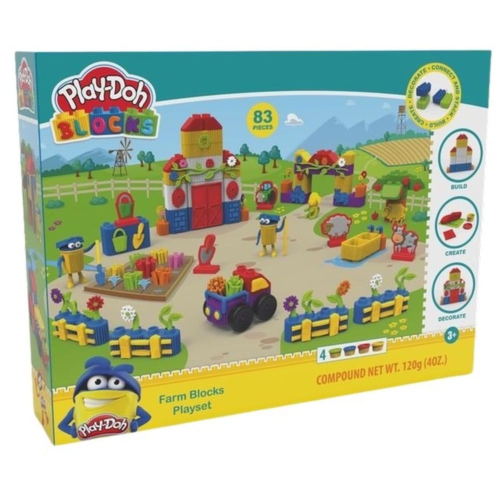 بلاي دوه - مجموعة ألعاب مكعبات المزرعة - 83 قطعة