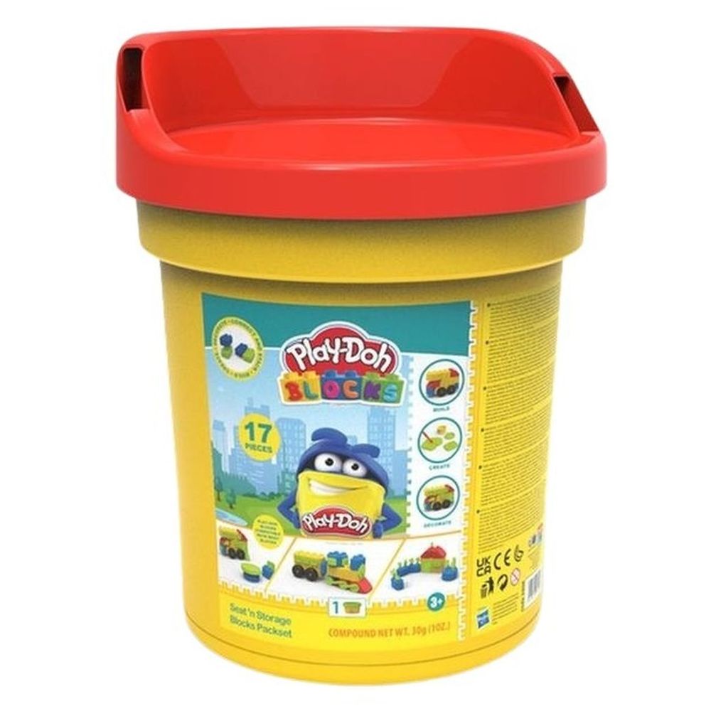 بلاي دوه - مجموعة مكعبات مقعد وتخزين - 17 قطعة