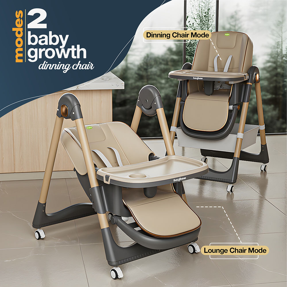 Baybee - 3-In-1 Convertible Baby High Chair - Beige