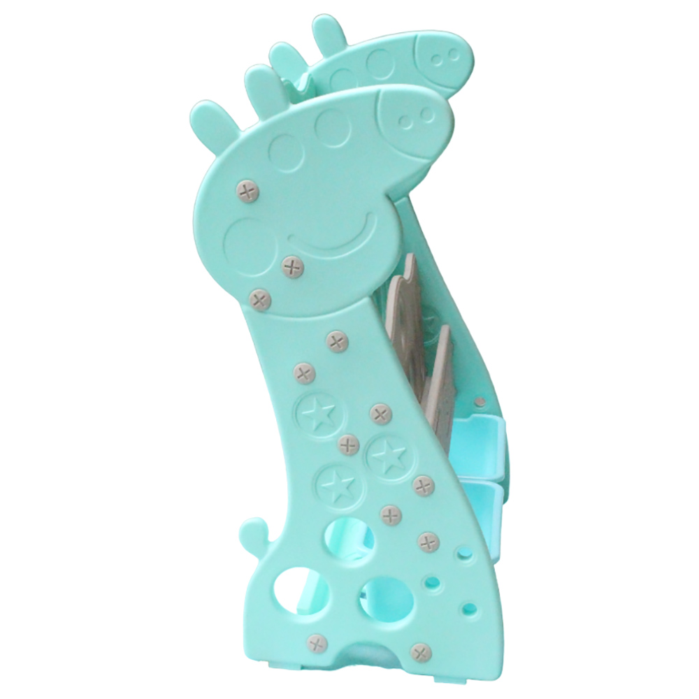 ليتل ليرنرز - رفوف كتب وتخزين الألعاب 2 في 1 - أخضر ورمادي