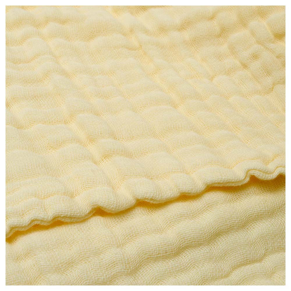 أنقي بيبي - منشفة قماش (شاش) عضوي - عدد 2 - أصفر وأبيض