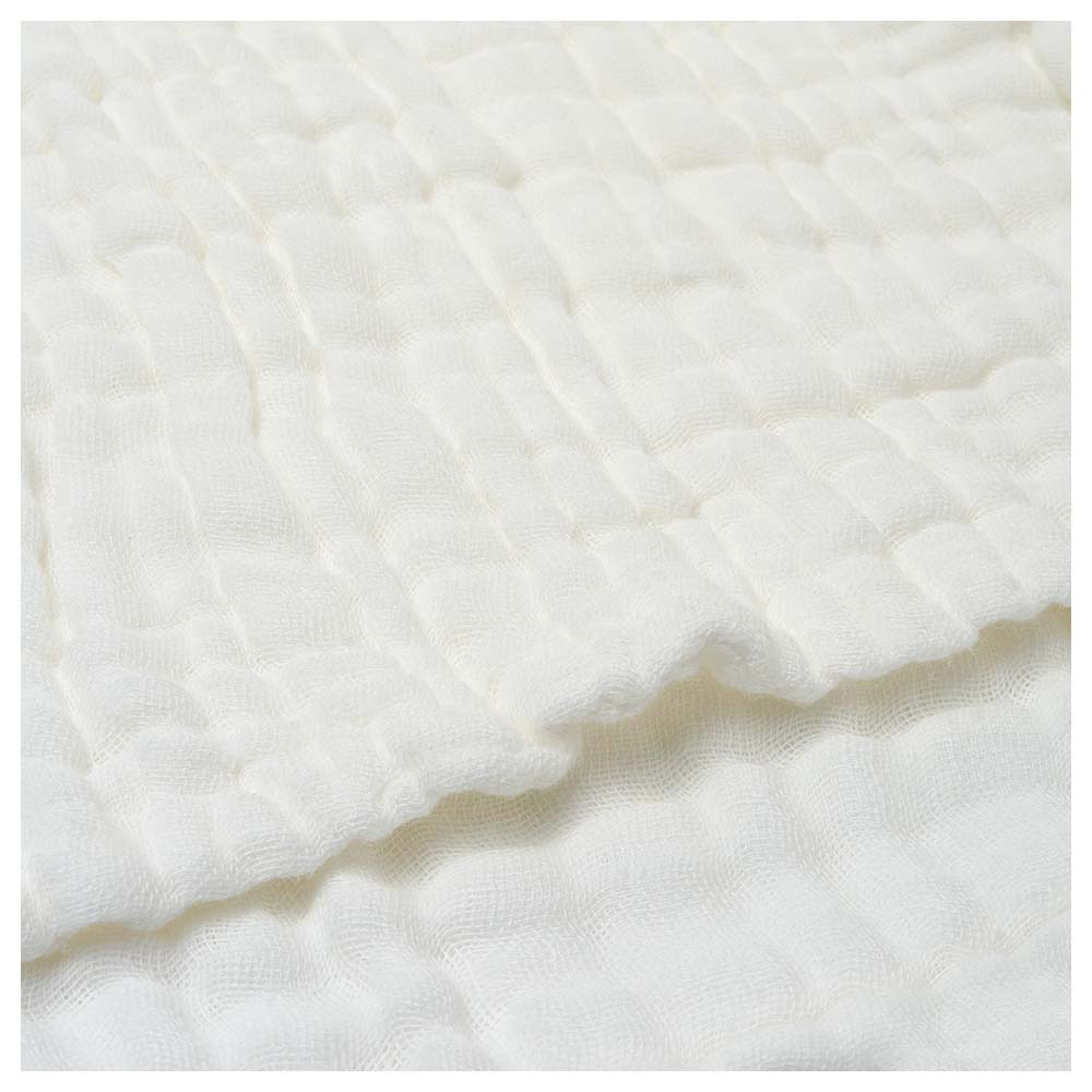 أنقي بيبي - منشفة قماش (شاش) عضوي - عدد 2 - أصفر وأبيض