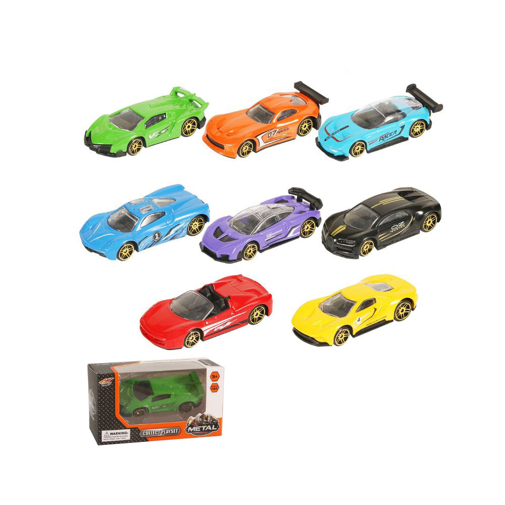 جودة - مجموعة سيارات مصبوبة من سبائك المعادن - 24 قطعة - قد يختلف اللون