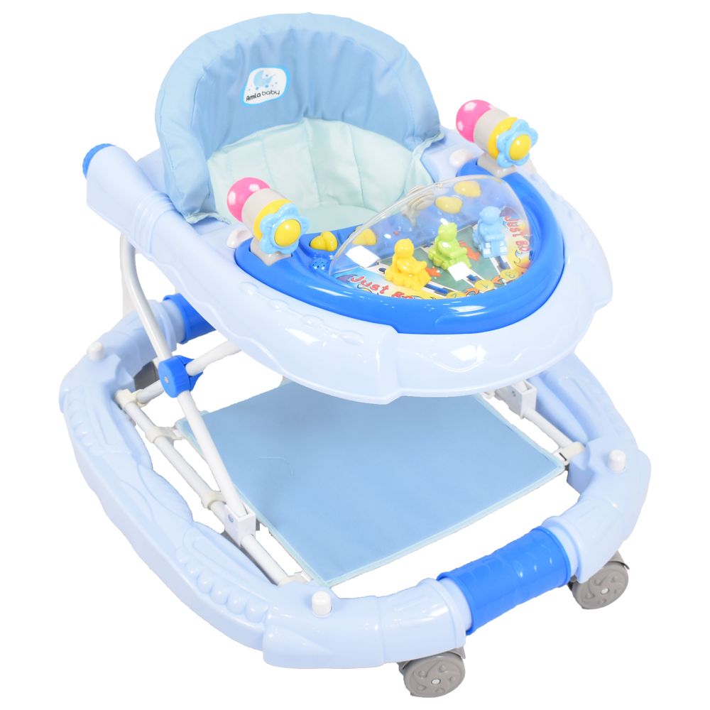 أملا بيبي - مشاية أطفال هزازة - أزرق