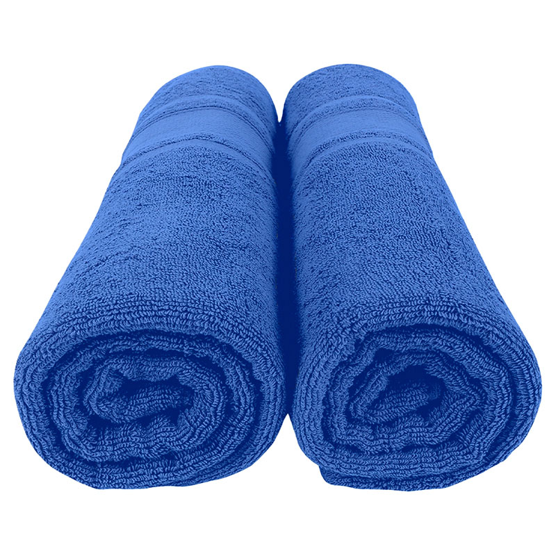 BYFT - Home Castle Premium Bath Towel - Blue - 70 x 140cm - Pack of 2
