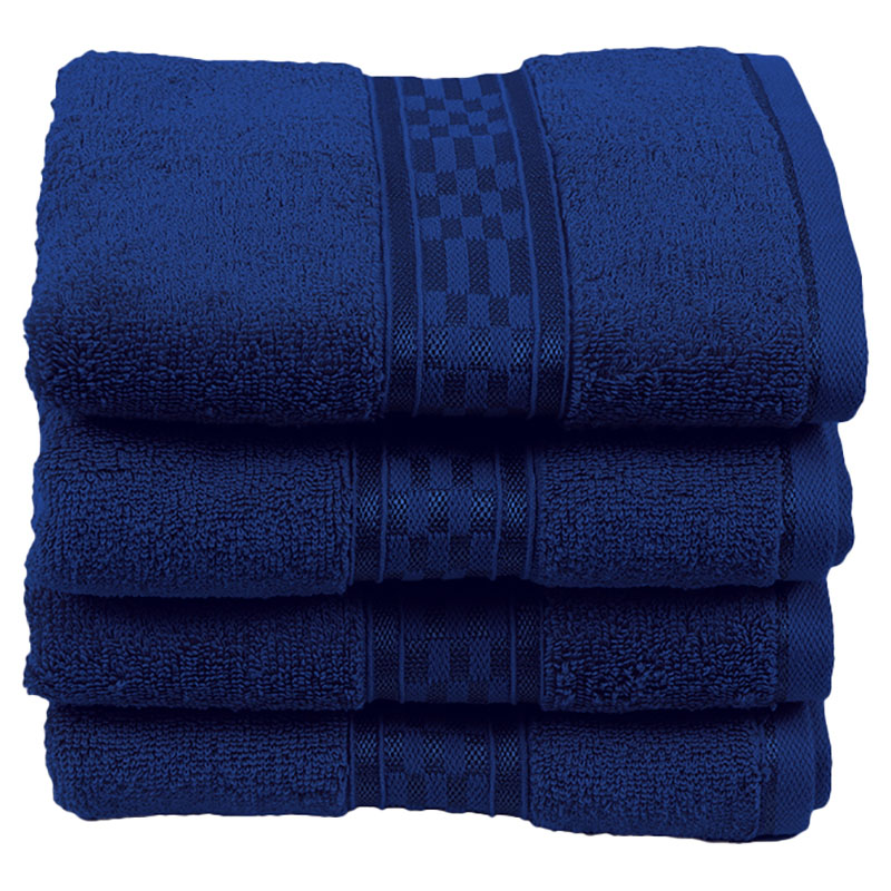 BYFT - Home Ultra Premium Hand Towel - Blue - 50 x 90cm - Pack of 4