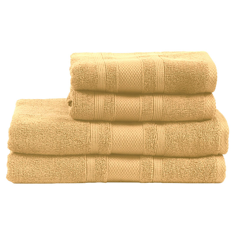 BYFT - Home Castle Hand Towel 2pcs and Bath Towel 2pcs - Cream