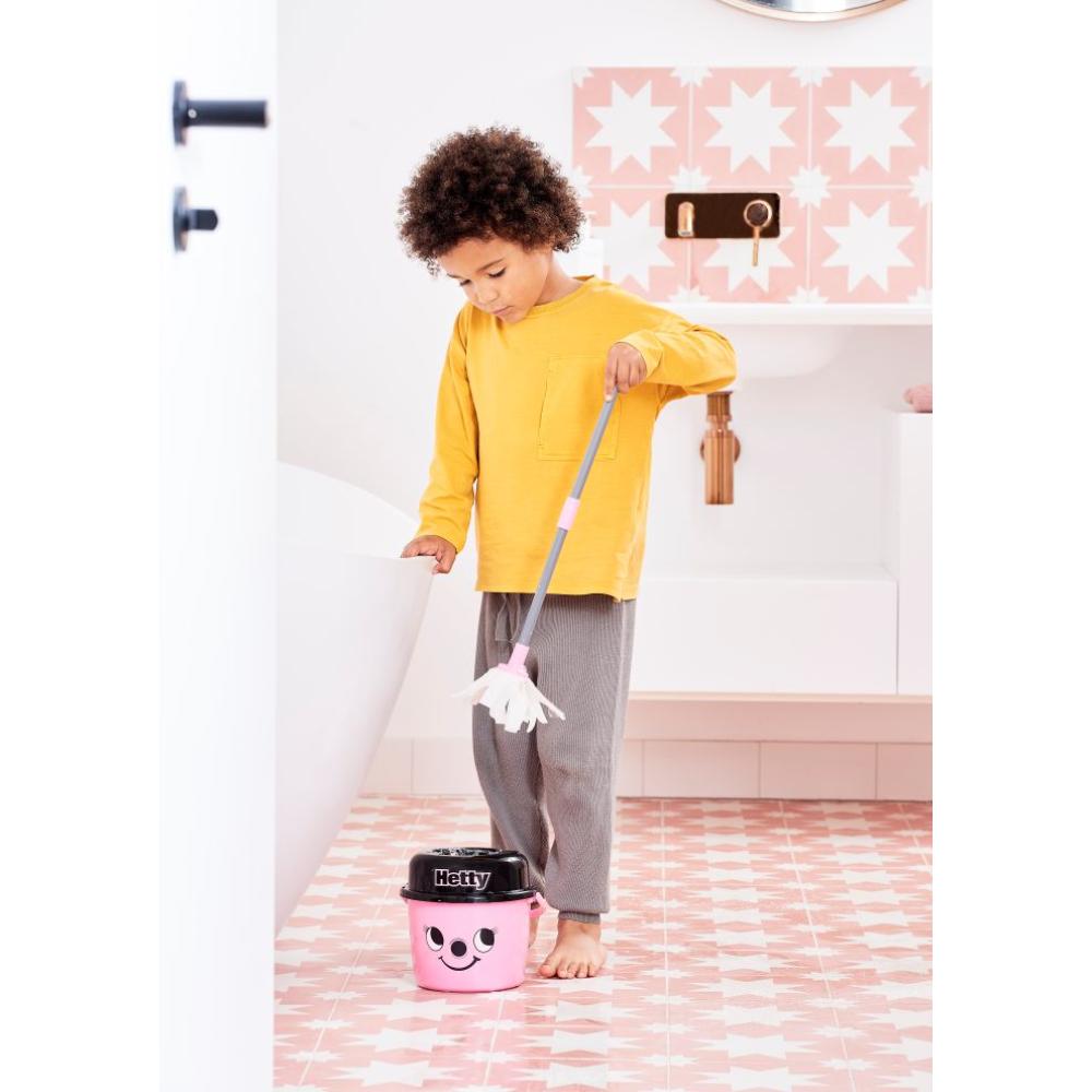 Casdon - Hetty Mop & Bucket Toy Cleaning Set (Pink,)