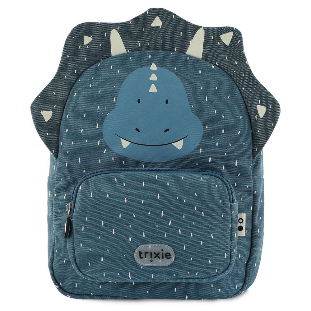 Trixie - Mr. Triceratops Backpack With Thermal Lunch Bag, Lunch Box And Regular Stainless Steel Water Bottle - 350 ml