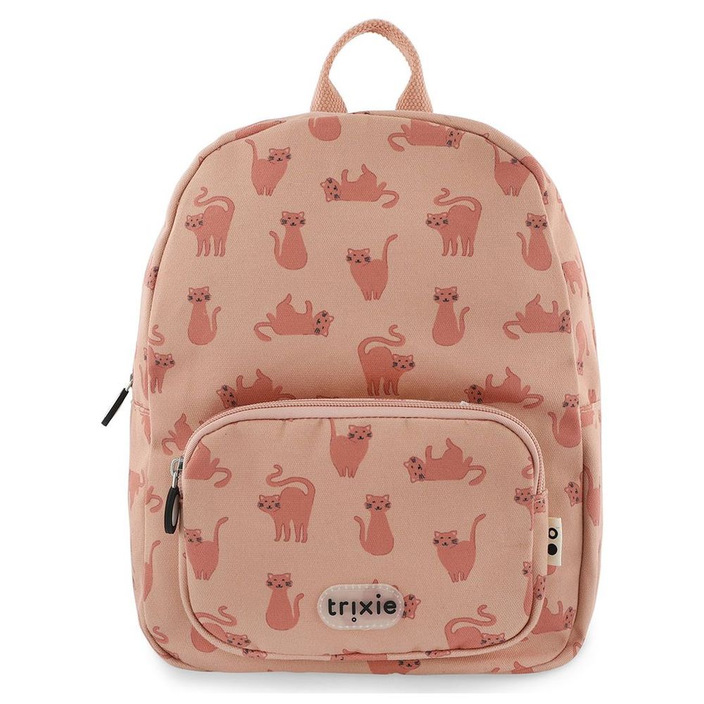 Trixie - Printed Backpack And Tritan Water Bottle - Charming Cat - 350 ml 